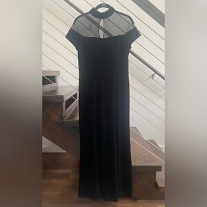 Vintage CDC Evening Womens Velvet Dress Size 8 Maxi Cap Sleeve Whimsigoth‎ 90s